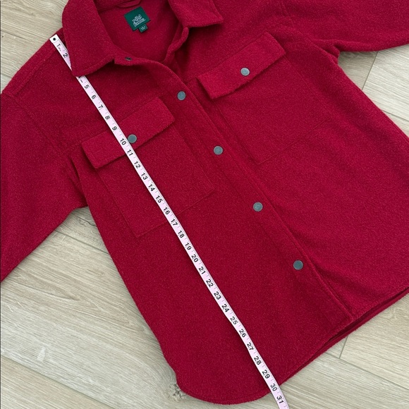 Wild Fable Red Snap Button-Up Jacket Shacket - Picture 5 of 9
